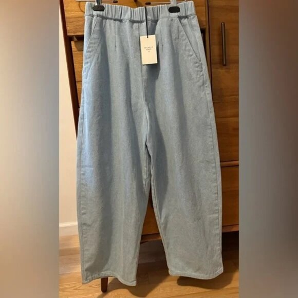 NWT Micaela Greg Barrel Pant in Sky, Sz M - Picture 4 of 4